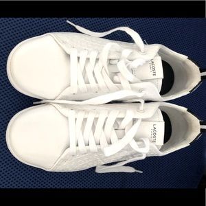 LaCoste Women’s Leather Court Shoes Size 6-7 37 EU